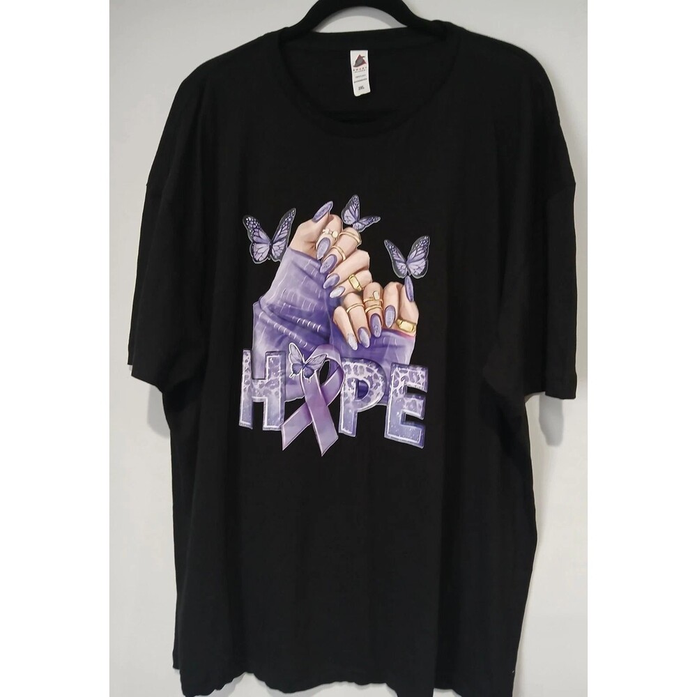 HYPE T-shirt. Black/Purple Graphic Tee. Women Size 2XL.